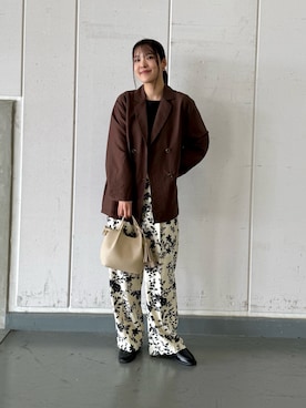 「st2508」｜「アイテム（サンダル）」を使った、REINAさん（レディース・162cm）の秋コーディネート