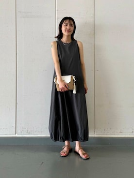 「URBANRESEARCH」｜「アイテム（ワンピース/ドレス）」を使った、REINAさん（レディース・162cm）の夏コーディネート