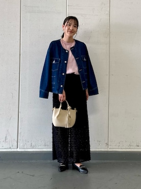 「st2508」｜「アイテム（ローファー）」を使った、REINAさん（レディース・162cm）の秋コーディネート