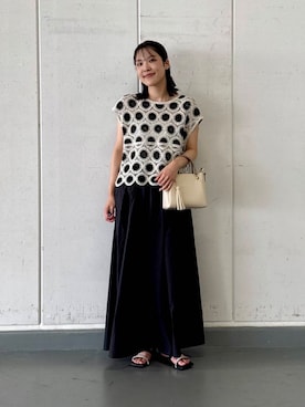 「アイテム（セットアップ）」を使った、REINAさん（レディース・162cm）の夏コーディネート