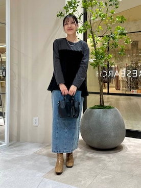 「URBANRESEARCH」｜「アイテム（ブーツ）」を使った、REINAさん（レディース・162cm）の冬コーディネート