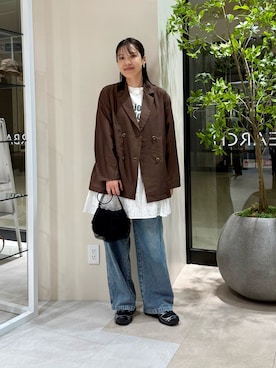「アイテム（その他アウター）」を使った、REINAさん（レディース・162cm）の秋コーディネート
