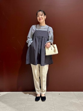 「URBANRESEARCH」｜「アイテム（バレエシューズ）」を使った、REINAさん（レディース・162cm）の冬コーディネート