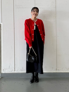 「URBAN RESEARCH DOORS（アーバンリサーチドアーズ）のアイテム（カーディガン/ボレロ）」を使った、REINAさん（レディース・162cm）の秋コーディネート