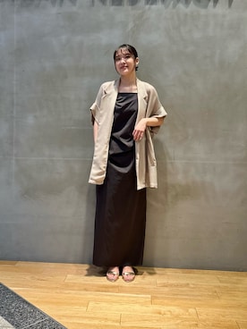「メッシュ」｜「アイテム（その他アウター）」を使った、REINAさん（レディース・162cm）の夏コーディネート