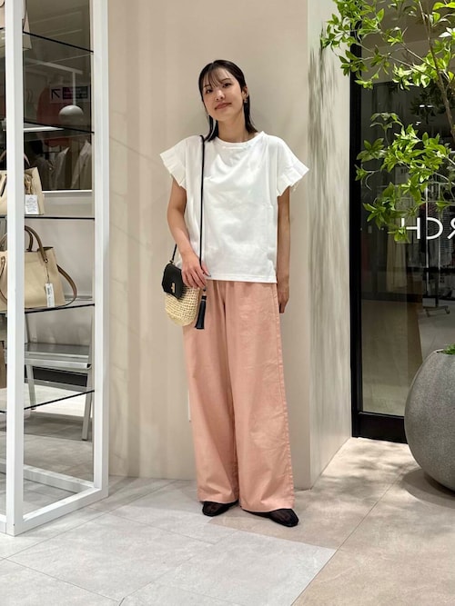 リネンレーヨンシャーリングパンツ
