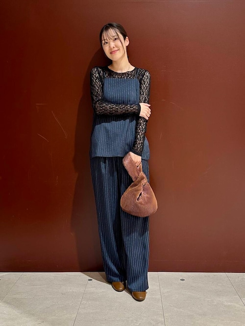 セール】ストライプキャミソール×イージーパンツセット（セットアップ