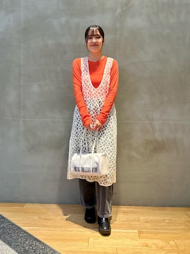 「RODE SKO」｜「アイテム（ワンピース）」を使った、REINAさん（レディース・162cm）の秋コーディネート