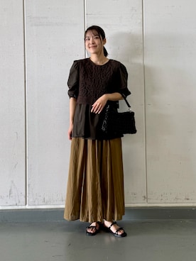 「RODE SKO（ロデスコ）のアイテム」を使った、REINAさん（レディース・162cm）の夏コーディネート
