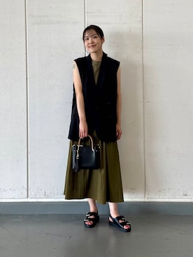 「帰省コーデ」｜「アイテム（ワンピース/ドレス）」を使った、REINAさん（レディース・162cm）の夏コーディネート