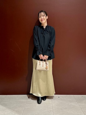 「URBANRESEARCH」｜「アイテム（ブーツ）」を使った、REINAさん（レディース・162cm）の冬コーディネート