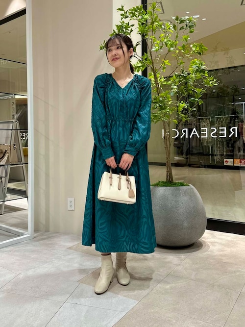 セール】ジャガードロングスリーブワンピース（ワンピース）｜ITEMS