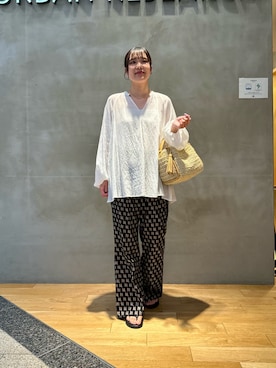 「RODE SKO」｜「アイテム（サンダル）」を使った、REINAさん（レディース・162cm）の夏コーディネート