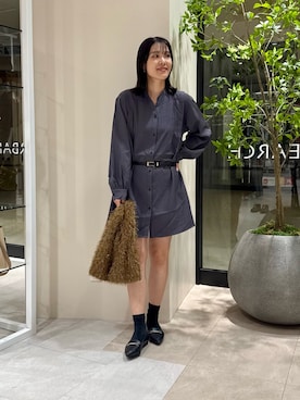 「st2508」｜「アイテム（ローファー）」を使った、REINAさん（レディース・162cm）の秋コーディネート