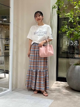 「SonnyLabel」｜「アイテム（スカート）」を使った、REINAさん（レディース・162cm）の春コーディネート