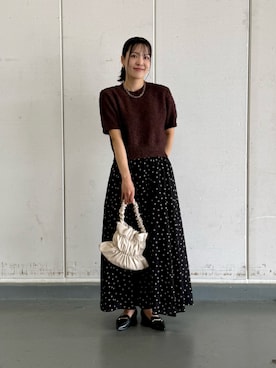 「st2508」｜「アイテム（ローファー）」を使った、REINAさん（レディース・162cm）の秋コーディネート