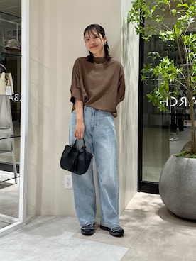 「RODE SKO（ロデスコ）のアイテム」を使った、REINAさん（レディース・162cm）の夏コーディネート