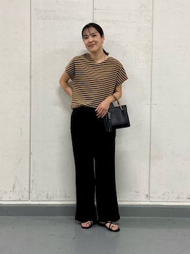 「RODE SKO（ロデスコ）のアイテム（サンダル）」を使った、REINAさん（レディース・162cm）の夏コーディネート