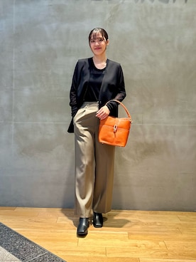 「RODE SKO」｜「アイテム（その他アウター）」を使った、REINAさん（レディース・162cm）の秋コーディネート