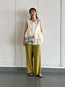 「アイテム（その他トップス）」を使った、REINAさん（レディース・162cm）の夏コーディネート