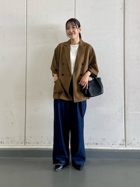 「アイテム（その他アウター）」を使った、REINAさん（レディース・162cm）の秋コーディネート