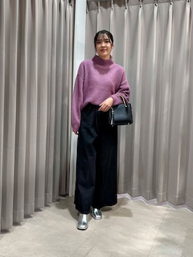 「アイテム（ブーツ、シルバー系）」を使った、REINAさん（レディース・162cm）の冬コーディネート