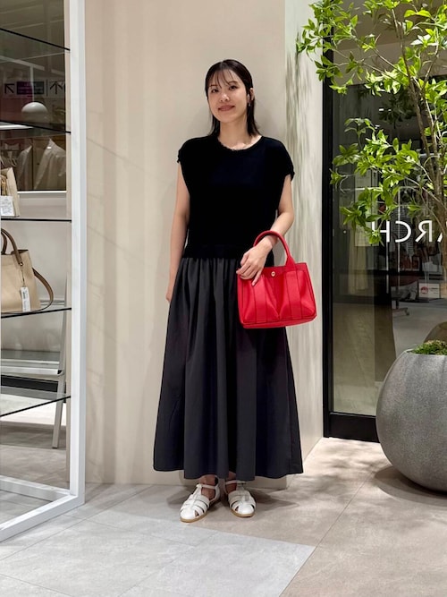 美品　バシェチング東京　ニットワンピース　コード編みベストドッキング　黒 01_001.jpg?img_width=750