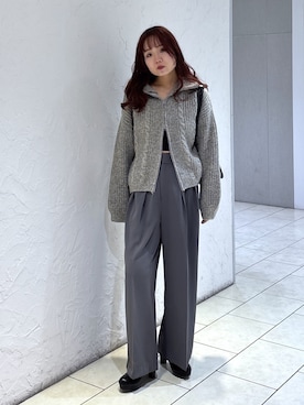 「アイテム（キャミソール、ブラック系）」を使った、maoさん（レディース・158cm）の秋コーディネート