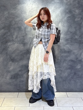 「FREE'S MART（フリーズマート）のアイテム」を使った、maoさん（骨格ウェーブ・レディース・158cm）の夏コーディネート