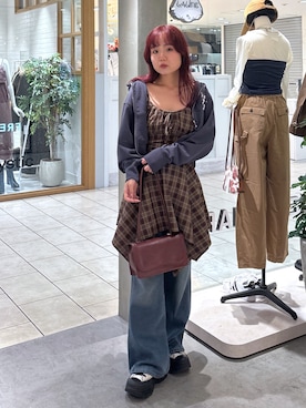 「アイテム（パーカー）」を使った、maoさん（レディース・158cm）の秋コーディネート