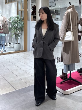 「アイテム（テーラードジャケット）」を使った、maoさん（レディース・158cm）の冬コーディネート