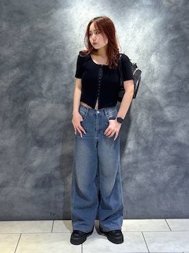 「Dr. Martens（ドクターマーチン）のアイテム」を使った、maoさん（レディース・158cm）の夏コーディネート