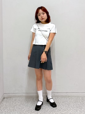 「FREE'S MART（フリーズマート）のアイテム（バレエシューズ）」を使った、maoさん（レディース・158cm）の夏コーディネート