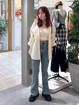 「Dr. Martens（ドクターマーチン）のアイテム」を使った、maoさん（レディース・158cm）の秋コーディネート