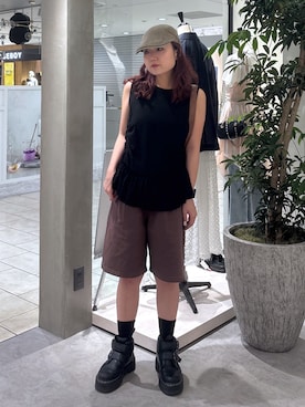 「アイテム（ブーツ）」を使った、maoさん（レディース・158cm）の夏コーディネート