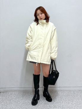 「FREE'S MART（フリーズマート）のアイテム（ダウンジャケット/コート）」を使った、maoさん（レディース・158cm）の秋コーディネート
