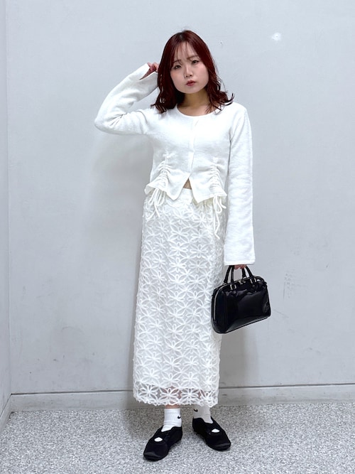 WOMEN CREW-NECK SILK KNIT〈クルーネックニット_ホワイト