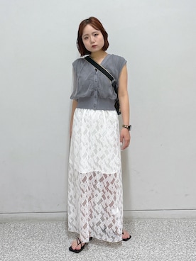 「FREE'S MART（フリーズマート）のアイテム（サンダル）」を使った、maoさん（レディース・158cm）の夏コーディネート