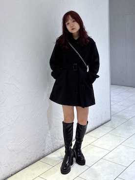 「アイテム（ステンカラーコート）」を使った、maoさん（レディース・158cm）の秋コーディネート