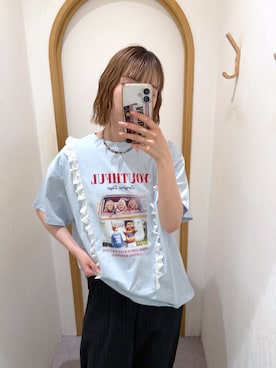 「w closet（ダブルクローゼット）のアイテム（その他パンツ）」を使った、ayaneさん（レディース・163cm）の夏コーディネート