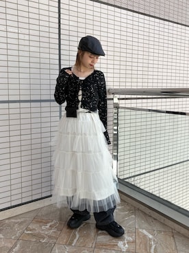 「w closet（ダブルクローゼット）のアイテム（帽子）」を使った、ayaneさん（レディース・163cm）の春コーディネート