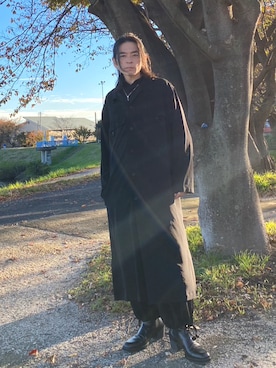 「Yohji Yamamoto POUR HOMME（ヨウジヤマモトプールオム）のアイテム（その他アウター）」を使った、まささん（メンズ・172cm）の冬コーディネート