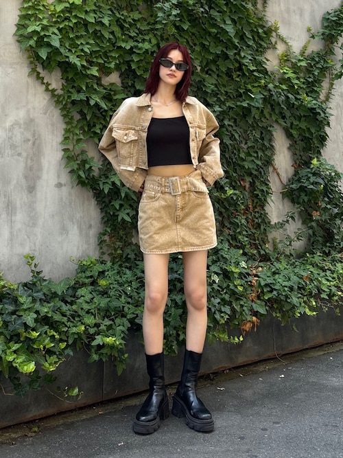 佐藤百華(EMODA)｜EMODAのデニムスカートを使ったコーディネート - WEAR