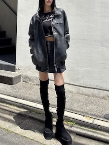 スクエアタンクロングブーツ スクエアフィットロングブーツ Rady ダイアナ スクエアフィットロングブーツ｜エモダ（EMODA）公式通販