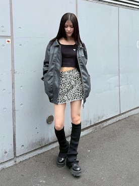 「アイテム（ジャケット/アウター）」を使った、佐藤百華さん（レディース・165cm）の秋コーディネート
