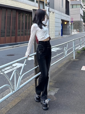 「EMODA（エモダ）のアイテム」を使った、佐藤百華さん（レディース・165cm）の秋コーディネート