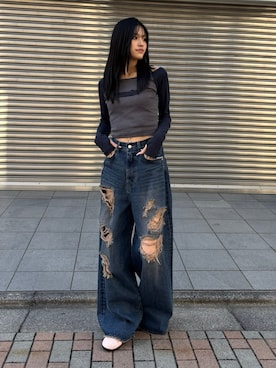 佐藤百華さん（レディース・165cm）の冬コーディネート