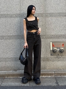 カーブレースアップデニムビスチェ｜エモダ（EMODA）アウトレット公式