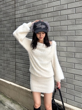 「EMODA（エモダ）のアイテム（ワンピース）」を使った、佐藤百華さん（レディース・165cm）の秋コーディネート