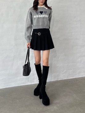 「EMODA（エモダ）のバルキープランプフィットブーツ（ブーツ）」を使った、佐藤百華さん（レディース・165cm）の夏コーディネート